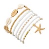 ChungLong0593 Bohemian seashell starfish beaded summer resort beach bracelet for