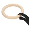 Leapiture 1 Pair Pull Up Training Rings Wooden Gymnastics Rings