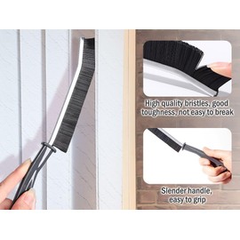 Hitopin 6 Pieces Multifunctional Joint Brush, Hard Bristle Corner Cleaning Brush, Hard Bristles Gap Cleaning Brush, Flat with 6 Hooks, for Deep Cleaning of Windows, Bathrooms