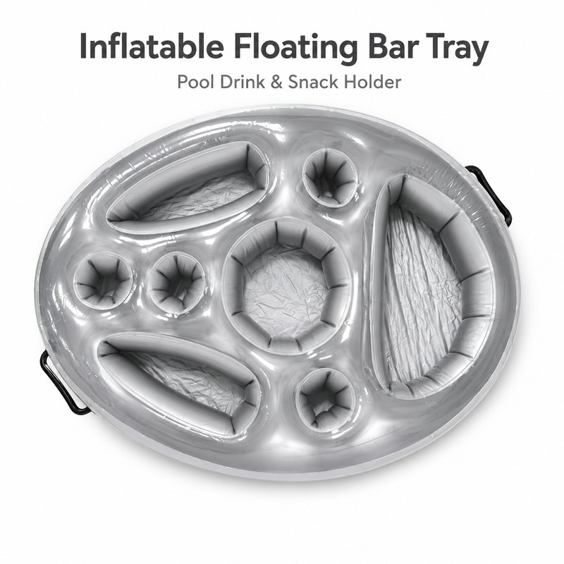 Inflatable Pool Floating Tray for Drinks & Snacks – PVC