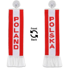 TRUCK DUCK® LKW Auto Minischal Polen Poland Mini Schal Wimpel Flagge Fahne Saugnapf Spiegel Deko