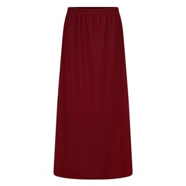 TIA LONDON Girls Kids Child Long Maxi Skirt Elasticated Waist Modest Abaya Stretch Skirts Colour: Wine - Size: 11-12 Years