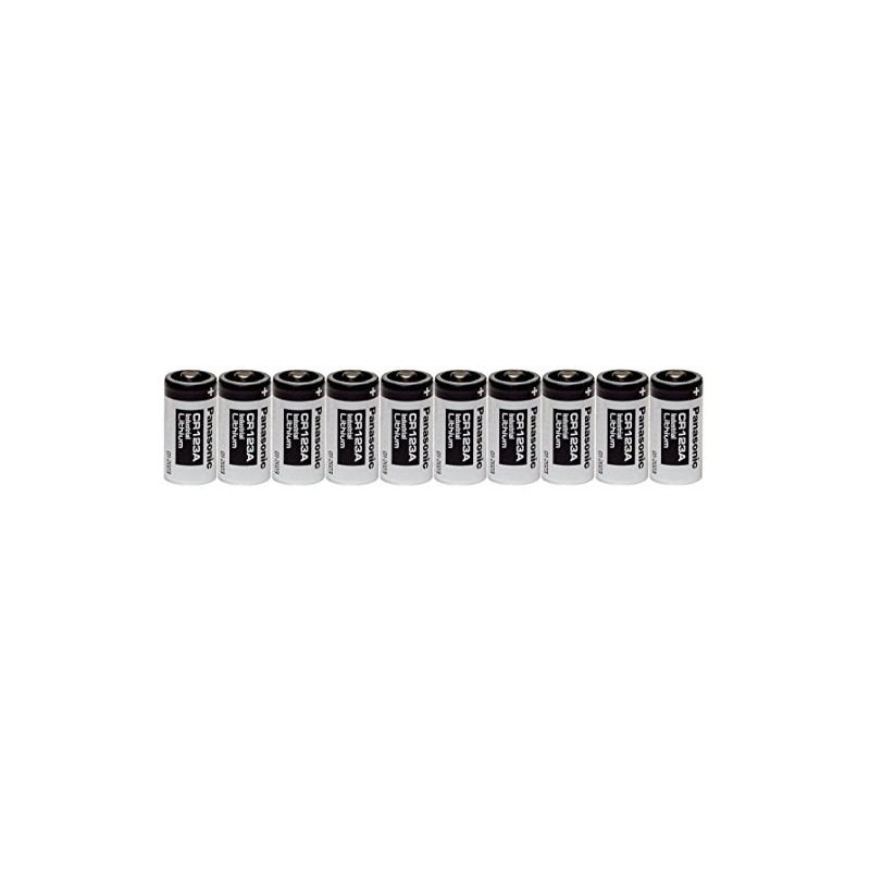 10 Panasonic CR123A 3V CR 123A Industrial Lithium Batteries