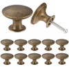 TsunNee 12PCS Vintage Cabinet Knobs, Chic Drawer Knobs, Antique Brass