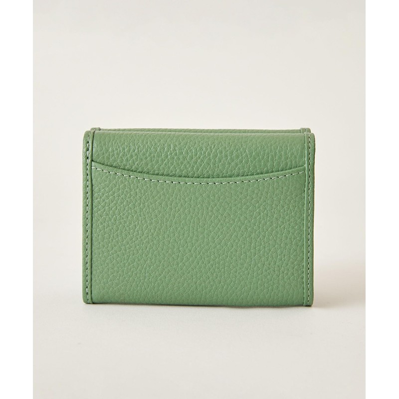 Hazel Trifold Wallet, Natural Stone, Mini Wallet, Women's, retro green