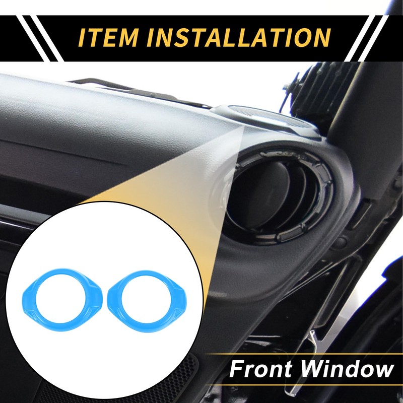 REPAIROCK 2 Pcs A Pillar Speaker Ring Cover Trim for