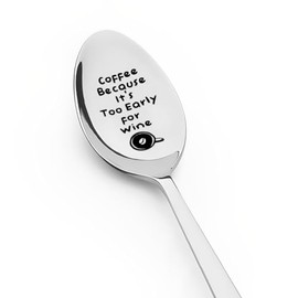 Coffee Wine Spoon Gifts for Boyfriend Girlfriend Valentines Day Gift for Husband Wife Anniversary Present for Coffee Wine Lover Gifts for Friend Coworker Birthday Gift for Dad Fathers Day Gift