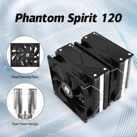 Thermalrlght Phantom Spirit 120 CPU Air Cooler, 7 Heat Pipes CPU Cooler,Dual 120mm TL-C12B V2 PWM Fan, AGHP 4.0 Technology,S-FDB Bearing,for AMD AM4 AM5/Intel 1700/1150/1151/1200/2011/1851 (PS120)