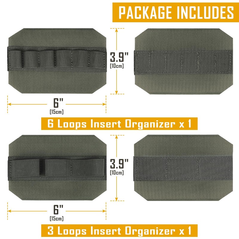 WYNEX Tactical Bag Insert Elastic Holder, Modular Elastic Loop Panel
