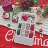 Christmas Press on Nails Square Short Fake Nails Matte Glue
