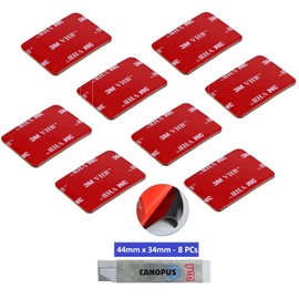 CANOPUS Professional Dash Cam Sticky Pads, 8 pcs, Sticky Pads Double Sided, Waterproof VHB 5952 Helmet Mount Replacement, Sticky Pads for Dash Cam, Action Camera Mounts, Number Plate Pads