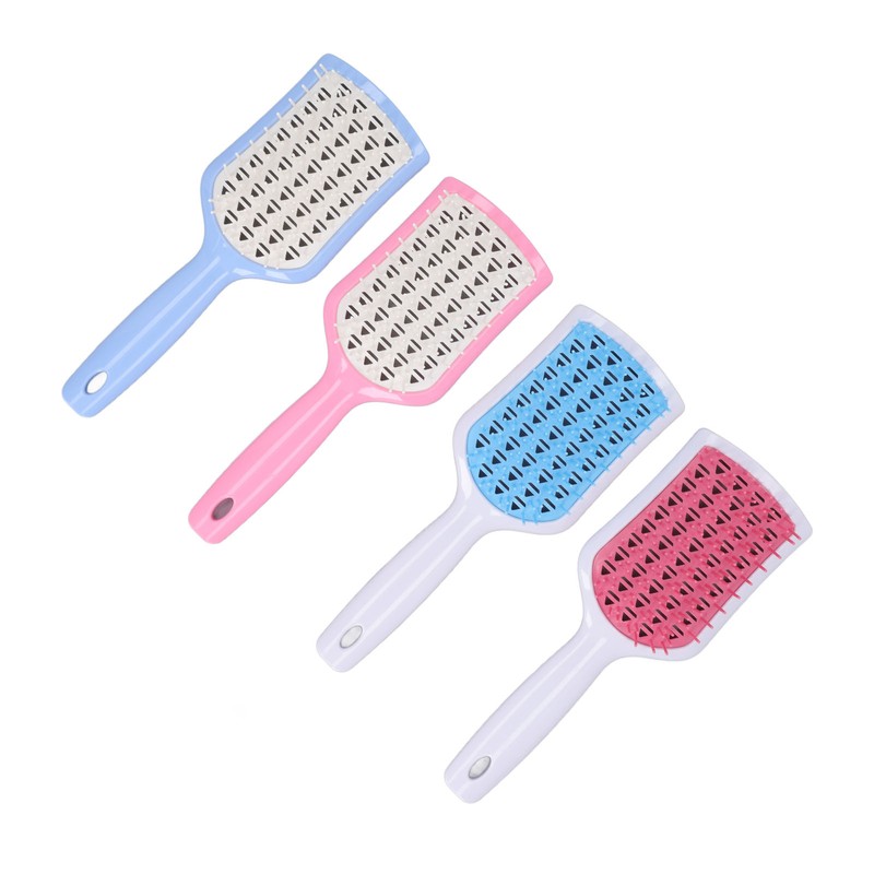 4pcs Hair Detangling Brush Hollow Out Curved Vented Hair Styling