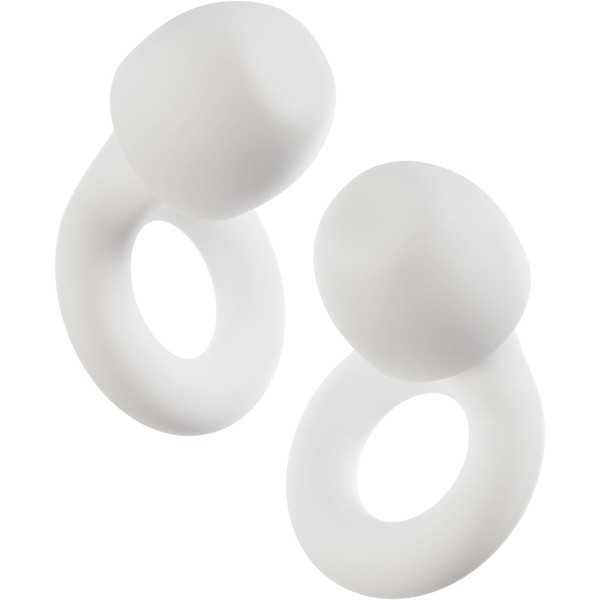 Dazzlet White Comfortable Reusable Noise Reducing Earplugs for Sleep, Deep