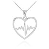 Collar con colgante de corazón abierto de plata de ley