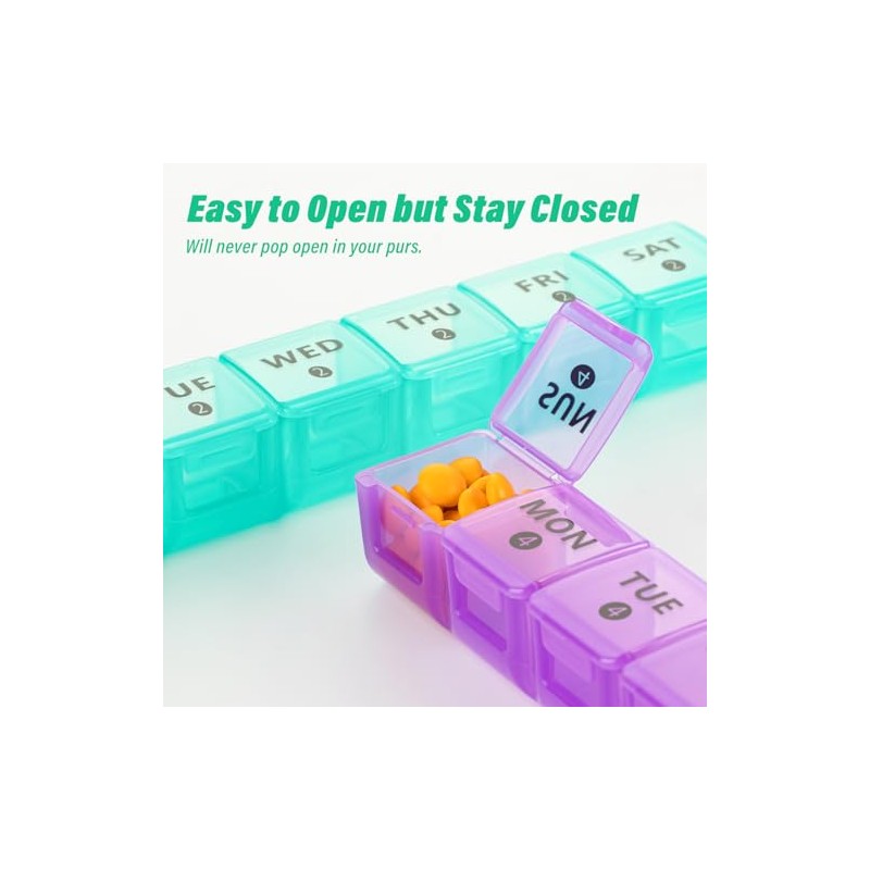 Extra Large 28 Day Pill Organizer with Travel Case