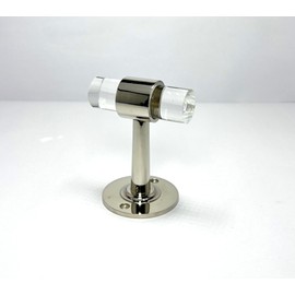 Morco Deco Modern Lucite Brass Coat Hook (Polished Nickel)