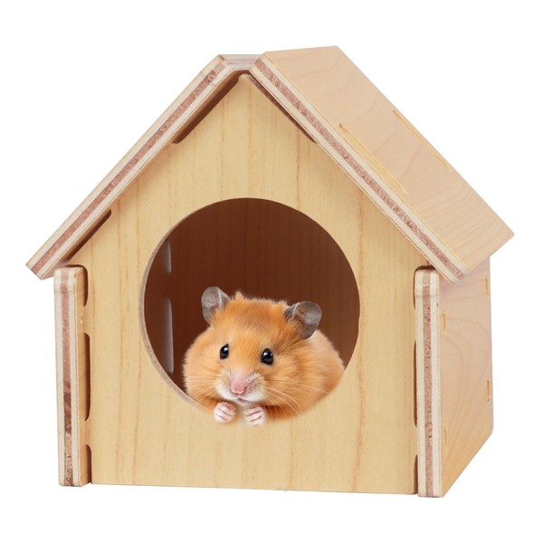 Lollanda Wooden Guinea Pig House - Small Animal Hideout for