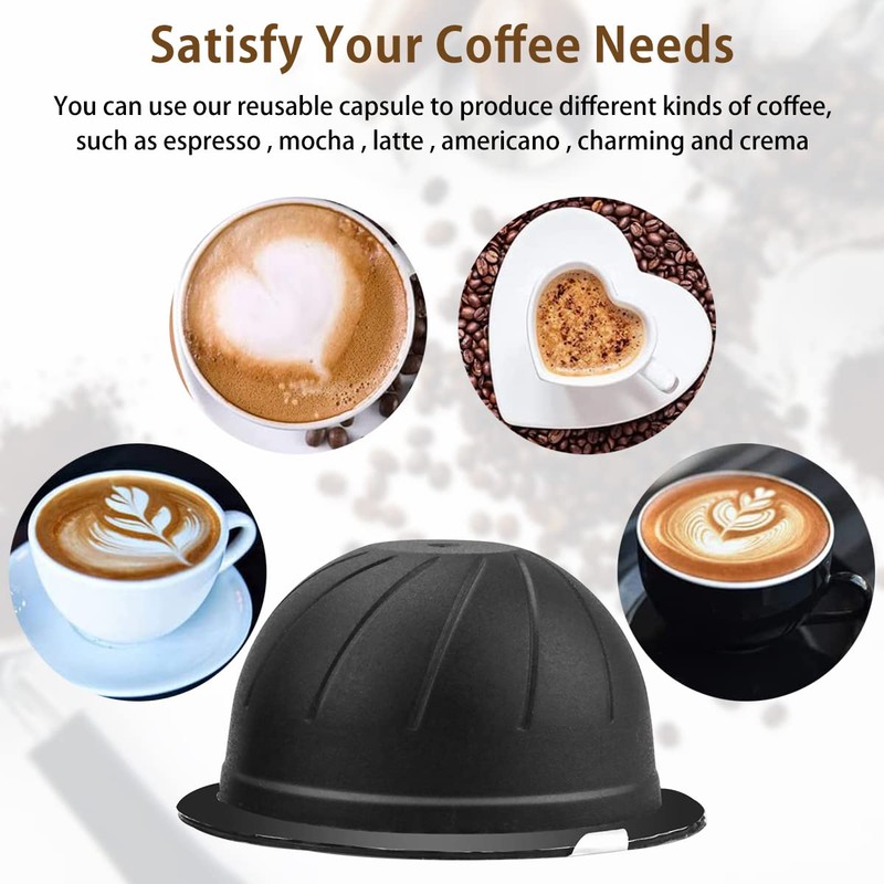5Pcs Refillable Coffee Capsule 230ml Reusable Coffee Pods BPA-Free Reusable