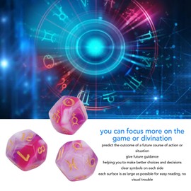 Shanrya Dados poliédricos, Juego de Dados Fácil de Leer Brillo Gran Equilibrio 3PCS para adivinación