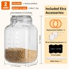 PUSCRIENO 2 Pack 1.1 Gallon Square Super Wide Mouth, Airtight