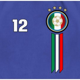 Shirtracer - Gym Bag Backpack - Football World Cup - Bags - 12th Man Italy Emblem, 01 Royal Blue