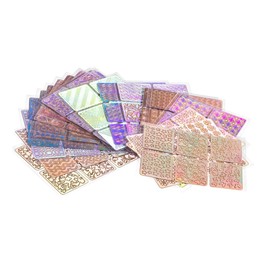 WOONEKY 24sheets Reusable Nail Art Stencils Various Designs for Creative Nail Decoration Easy to Use Art Supplies for Home and