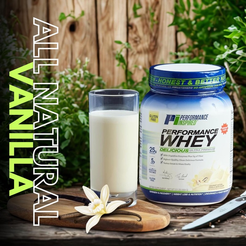 PERFORMANCE INSPIRED Nutrition WHEY Protein Powder – All Natural –
