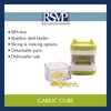RSVP International Garlic Clove Cube Press Tool, Green/White | BPA-Free