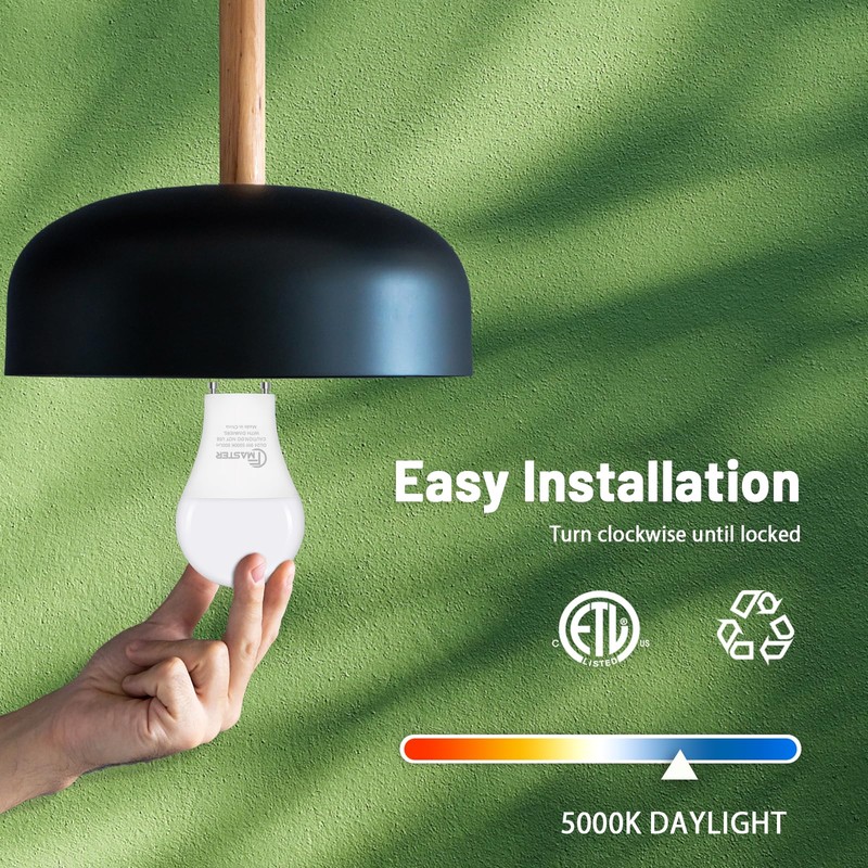 CFMASTER GU24 LED Light Bulb, 5000K Daylight, 9W(100W Equivalent), 800