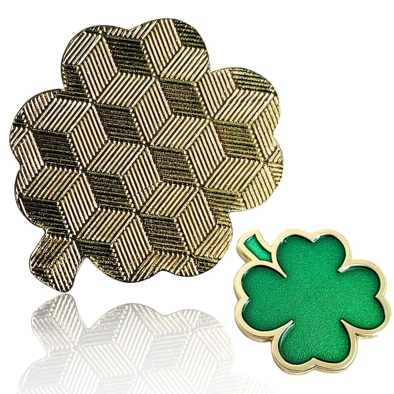 Golf Marker, Golf Marker, For Hats, Magnetic, Good Luck, Quatrefoil