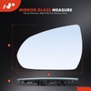 A-Premium Left Driver Side Heated Mirror Glass with Backing Plate