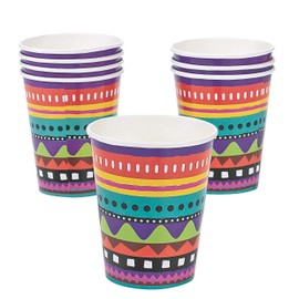 Fun Express - Fiesta 9oz Cups for Cinco de Mayo - Party Supplies - Print Tableware - Print Cups - Cinco de Mayo - 8 Pieces