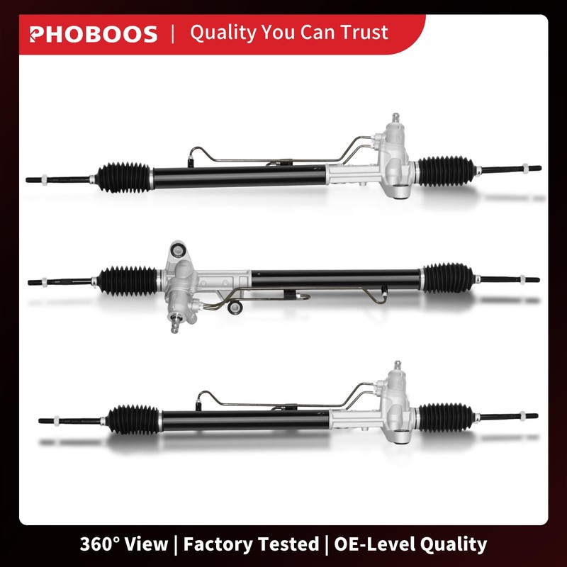 PHOBOOS Hydraulic Power Steering Rack and Pinion Assembly Compatible with
