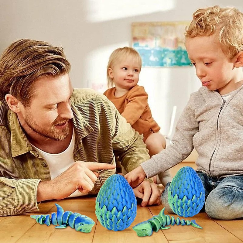 3D Shark Egg for Party Favor, Cool Blue Shark Figurine