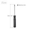 uxcell Mini Slotted Screwdriver, 3.0mm Flat Head with Black Handle