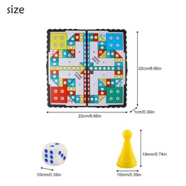 NOOLY Ludo Board Game Set, Magnetic Board Game Set for Travel Family Game FXQZ-01 L06