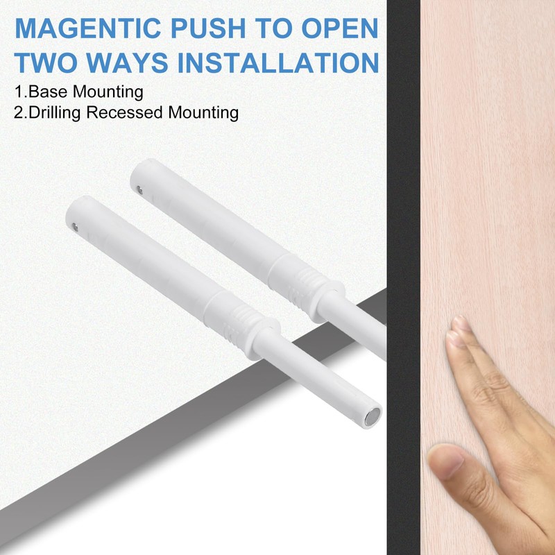 sourcing map 10 Pcs Magnetic Push Latches for Cabinet Door,