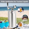 Dbgogo 128oz Mini Keg Growler Tap System, Stainless Steel Mini