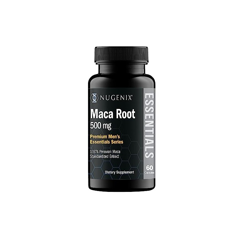 Nugenix Essentials Maca Root Powder Capsules - 100% Peruvian Maca