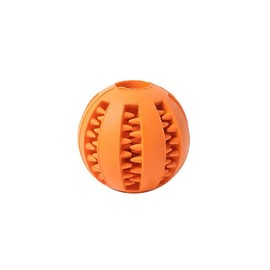 Sin America Interactive Dog Puzzle Toys NonToxic, Durable, Teeth Cleaning IQ Puzzle Chew Ball for All Kinds of Dogs (Orange).
