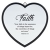 Dicksons Elanze Designs Faith Heart Shaped Black 12 x 12