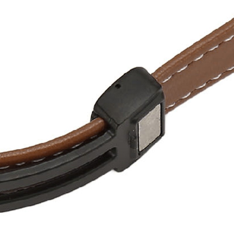 Magnetic Watch Band PU Leather Replacement Unisex Quick Release Wristband