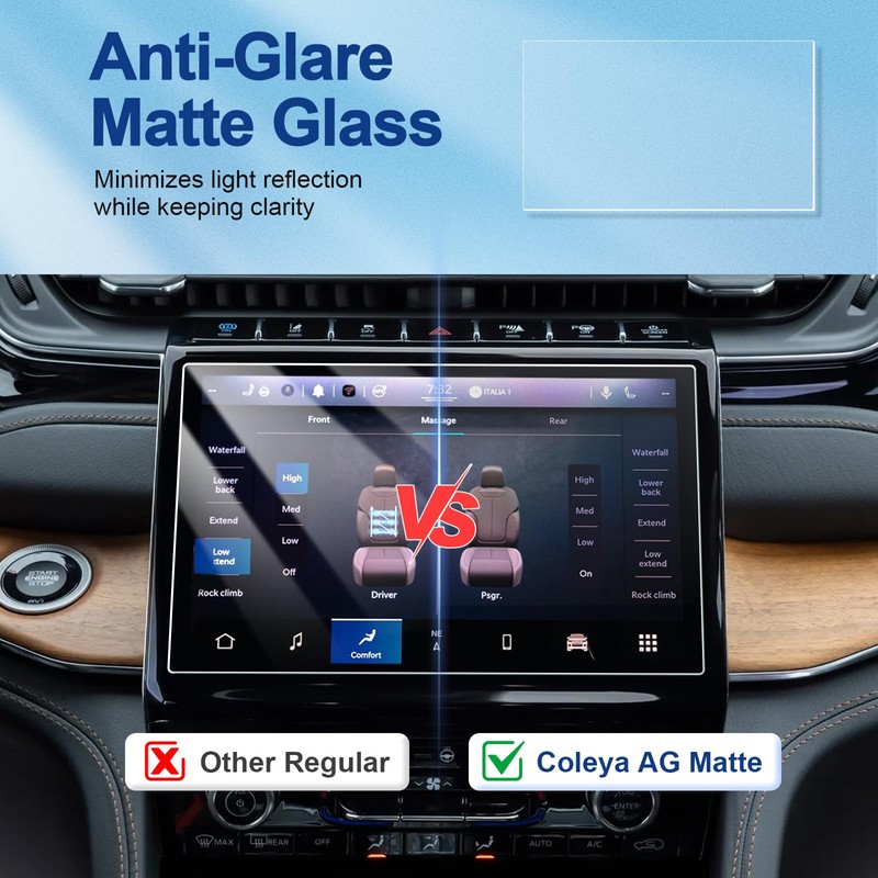 Anti-Glare Matte for Jeep Grand Cherokee 2022-2025 Screen Protector, (Limited/Overland/Summit/Summit
