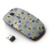 KawaiiMouse [ Optical 2.4G Wireless Mouse ] Bee Flowers Pattern
