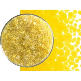 Yellow Transparent Glass Frit Coarse Bullseye COE 90 Fusible- 2 Ounces