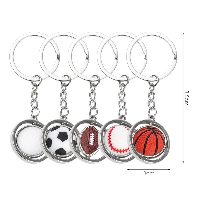 YSDYY 5 Pieces Of Ball Game Theme Keychains, Sports Memorabilia,