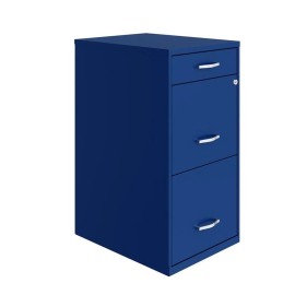 Hirsh Industries LLC Space Solutions 18in Deep 3 Drawer Metal Organizer File Cabinet Blue
