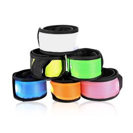 esonstyle 6 Pack LED Light Up Band Slap Bracelets, Night Safety Wrist Band for Cycling Walking Running Concert Camping Outdoor Sports