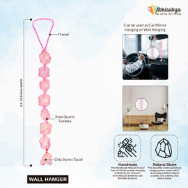 Rose Quartz - Car Decorations - Hanging Ornaments - Pink Decor - Wall Hanging Decoration - Crystal Decor - Meditation Gifts - Home Decor Accessories