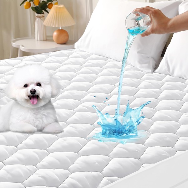 MUXHOMO MUXHOMO Full Size Mattress Protector, 100% Waterproof Quilted Full